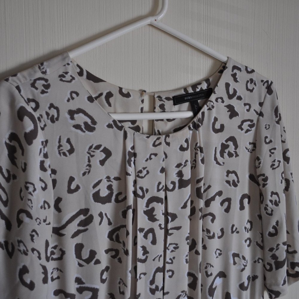 BCBG Max Azria Leopard Print Silky Dress